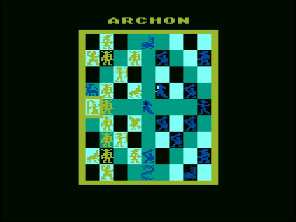 Gameplay of Archon: The Light and the Dark for Atari 8 Bit